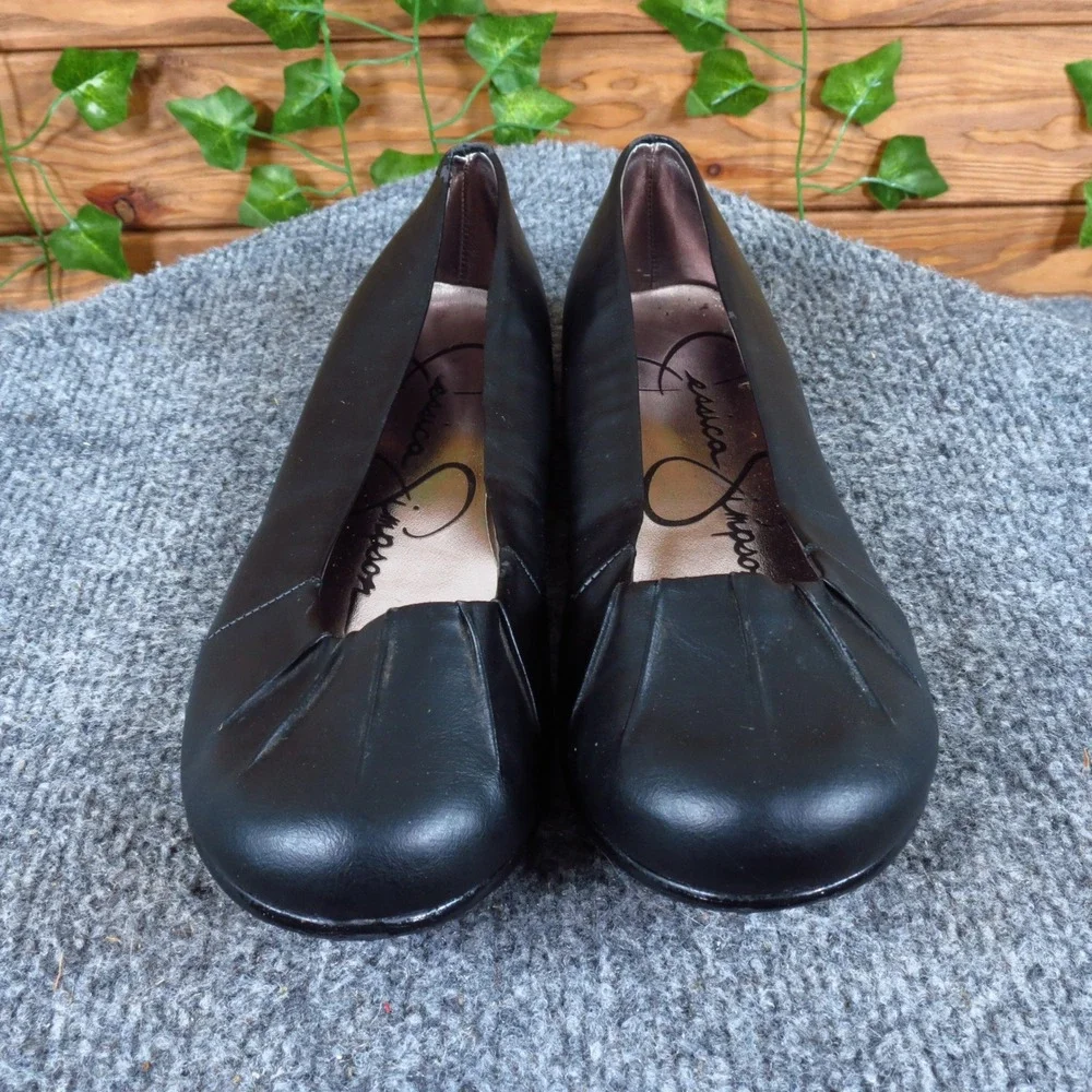 Jessica Simpson Deedra Girls Flats Size 4 Dress Casual Black Synthetic Shoes‎